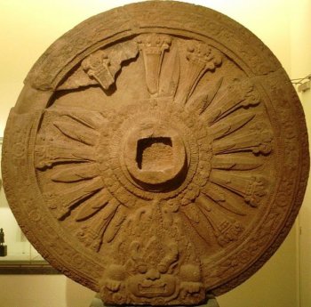 Dvaravati - Buddhist wheel from the 8th century