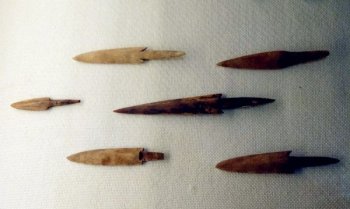 Arrowheads from the Jiahu culture, circa 10,000-7,000 BCE