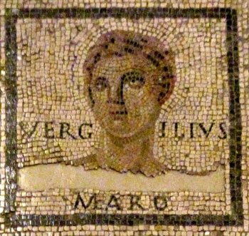 A mosaic depiction of Virgil, the great Roman poet
