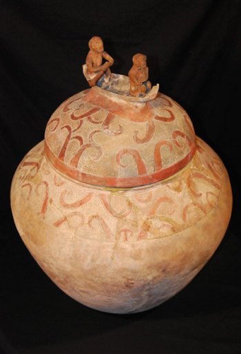 A burial jar dating back to 890-710 BC