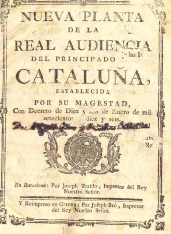 Decreto de Nueva Planta of 1716