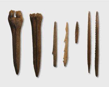 Kunda tools on display at the Estonian History Museum