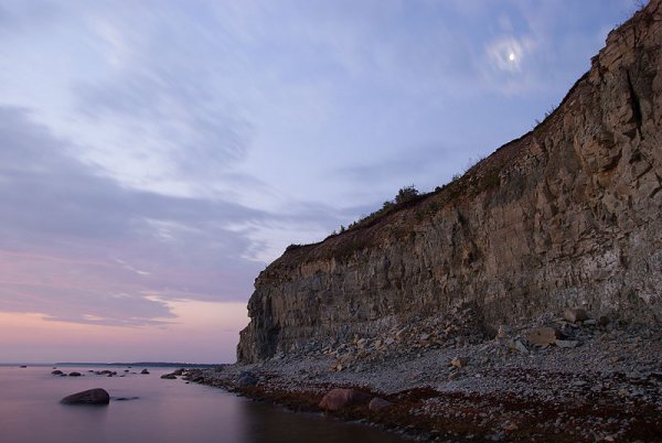 Panga Cliff in the island of Saaremaa. The island is the site of a fierce battle between local and Icelandic Vikings.
