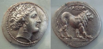 Ancient Greek drachma from Massalia