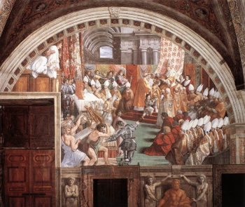 The Coronation of Charlemagne by Raphael