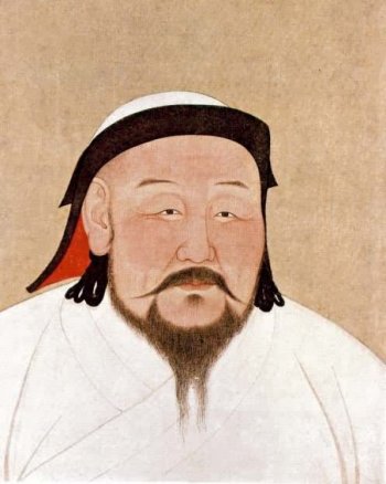 Painting of Kublai Khan, ruler of the Mongol Yuan Dynasty.