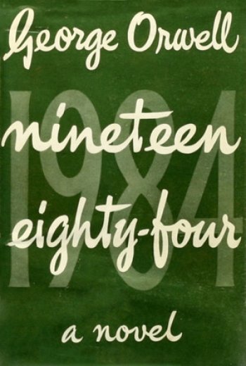 Cover of the first edition of George Orwell's <em>1984</em>