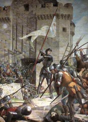 Painting of Joan of Arc at the Siege of Orleans