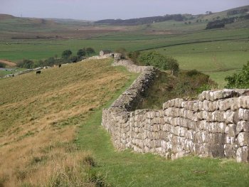 A section of the 73-mile Hadrian's Wall