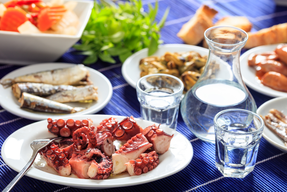 Ouzo Is an Integral Part of a Greek Meze Spread