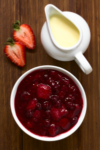 Rote Grütze mit Vanillesoße (Berry Pudding)