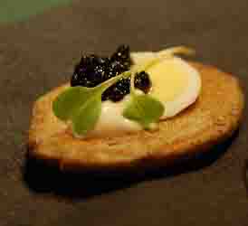 Blini served with caviar