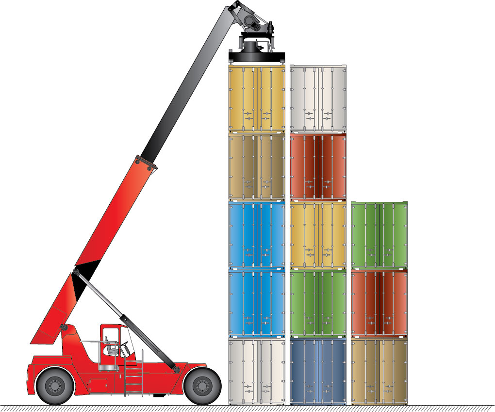 Reach Stackers for Ocean Cargo Containers