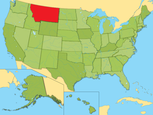 Montana Location Map