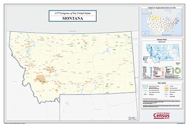 Montana State Map of Congressional Districts